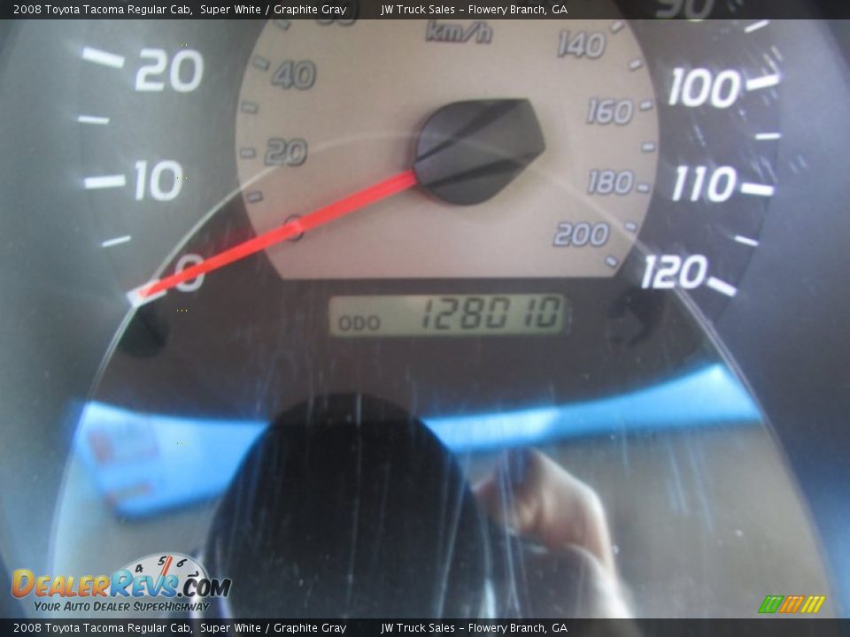 2008 Toyota Tacoma Regular Cab Super White / Graphite Gray Photo #32