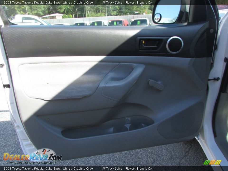 2008 Toyota Tacoma Regular Cab Super White / Graphite Gray Photo #35