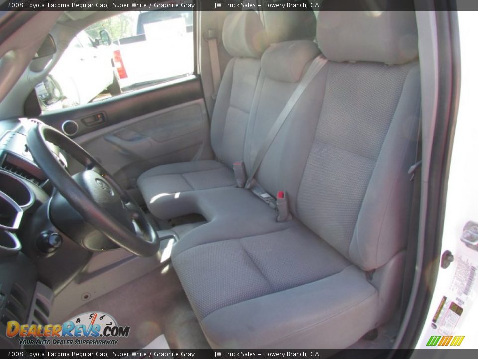 2008 Toyota Tacoma Regular Cab Super White / Graphite Gray Photo #36