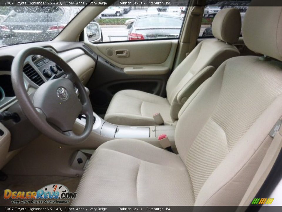 2007 Toyota Highlander V6 4WD Super White / Ivory Beige Photo #4