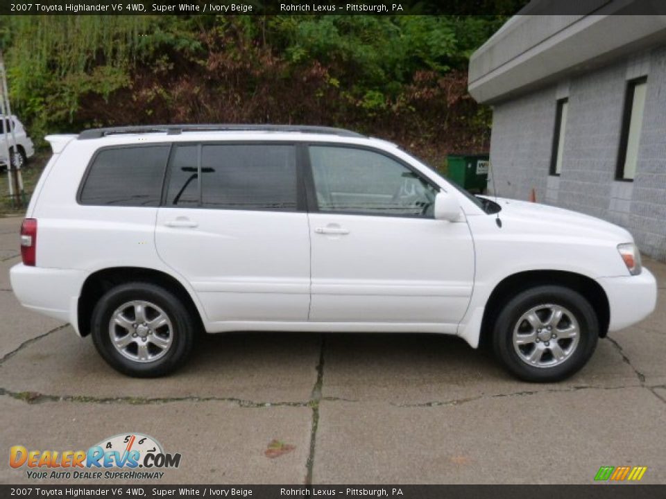 2007 Toyota Highlander V6 4WD Super White / Ivory Beige Photo #13