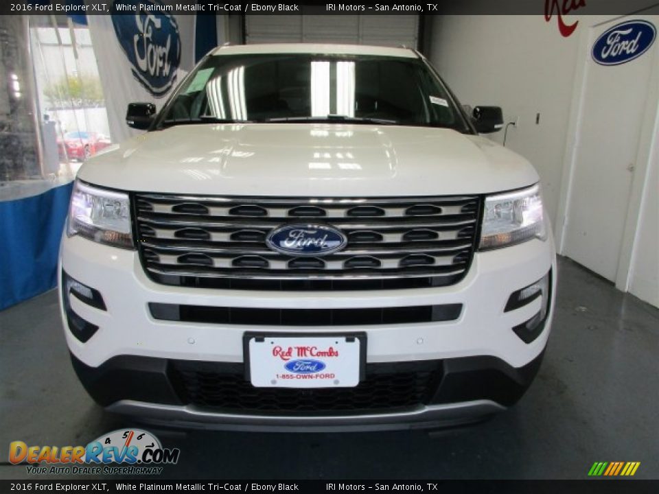 2016 Ford Explorer XLT White Platinum Metallic Tri-Coat / Ebony Black Photo #2