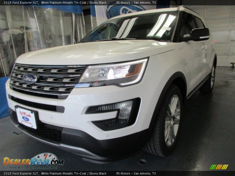 2016 Ford Explorer XLT White Platinum Metallic Tri-Coat / Ebony Black Photo #3