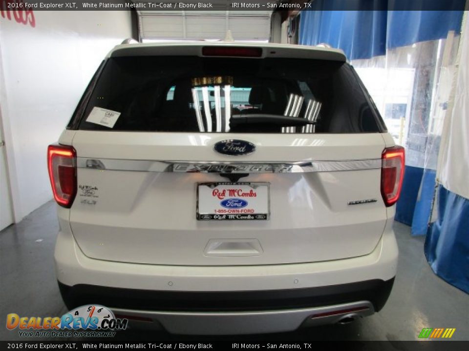 2016 Ford Explorer XLT White Platinum Metallic Tri-Coat / Ebony Black Photo #6
