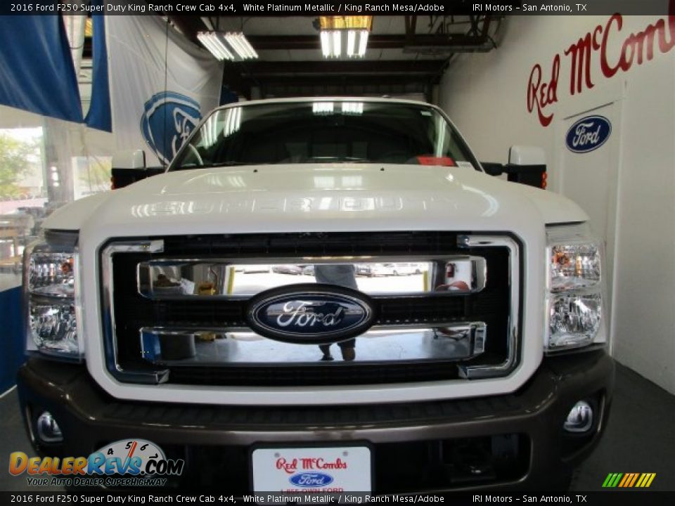 2016 Ford F250 Super Duty King Ranch Crew Cab 4x4 White Platinum Metallic / King Ranch Mesa/Adobe Photo #2