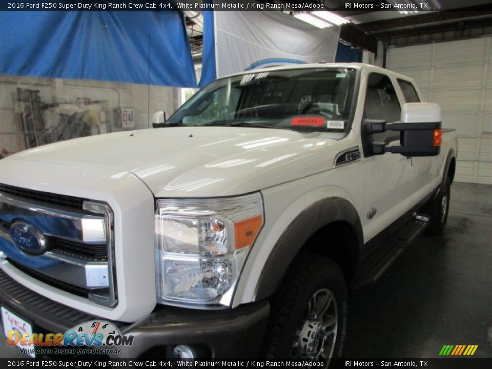 2016 Ford F250 Super Duty King Ranch Crew Cab 4x4 White Platinum Metallic / King Ranch Mesa/Adobe Photo #3