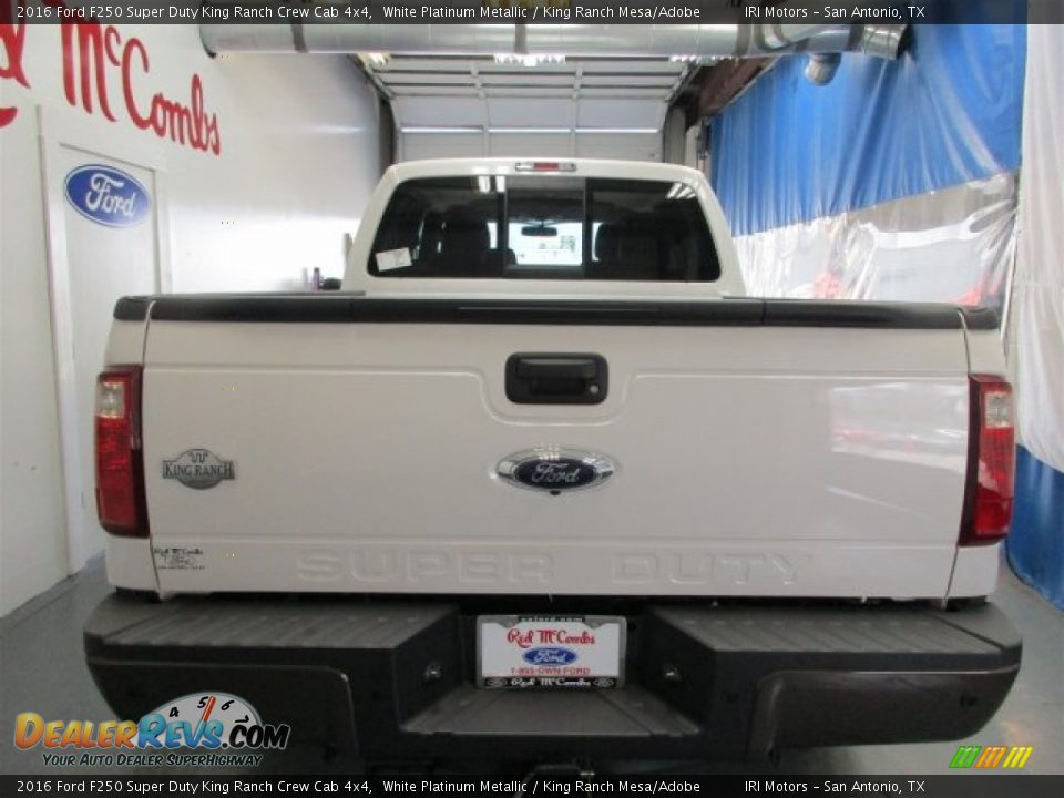 2016 Ford F250 Super Duty King Ranch Crew Cab 4x4 White Platinum Metallic / King Ranch Mesa/Adobe Photo #8