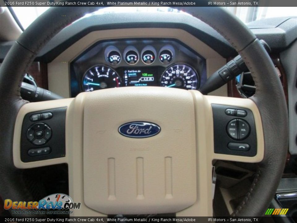 2016 Ford F250 Super Duty King Ranch Crew Cab 4x4 White Platinum Metallic / King Ranch Mesa/Adobe Photo #20