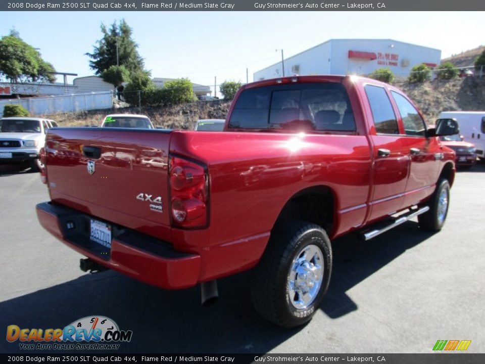2008 Dodge Ram 2500 SLT Quad Cab 4x4 Flame Red / Medium Slate Gray Photo #7