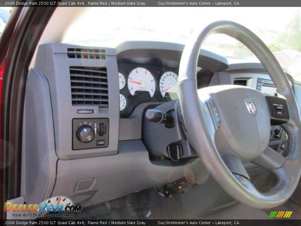 2008 Dodge Ram 2500 SLT Quad Cab 4x4 Flame Red / Medium Slate Gray Photo #11