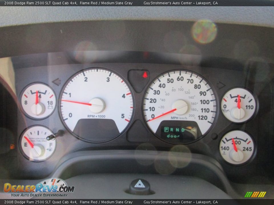 2008 Dodge Ram 2500 SLT Quad Cab 4x4 Flame Red / Medium Slate Gray Photo #12