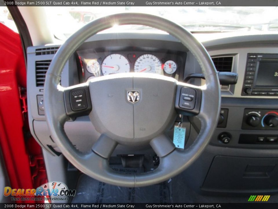 2008 Dodge Ram 2500 SLT Quad Cab 4x4 Flame Red / Medium Slate Gray Photo #13