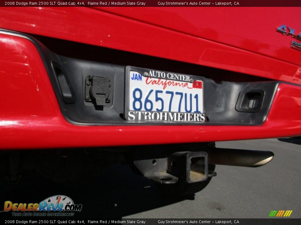 2008 Dodge Ram 2500 SLT Quad Cab 4x4 Flame Red / Medium Slate Gray Photo #24
