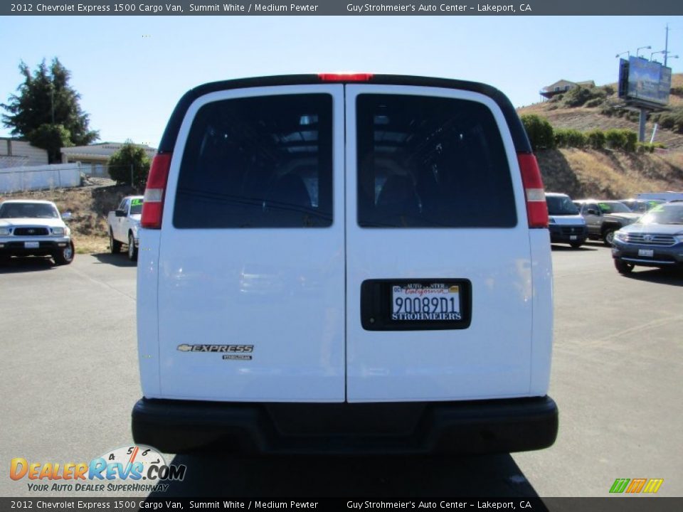2012 Chevrolet Express 1500 Cargo Van Summit White / Medium Pewter Photo #6