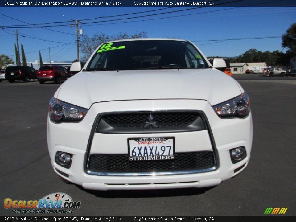 2012 Mitsubishi Outlander Sport SE 4WD Diamond White / Black Photo #2