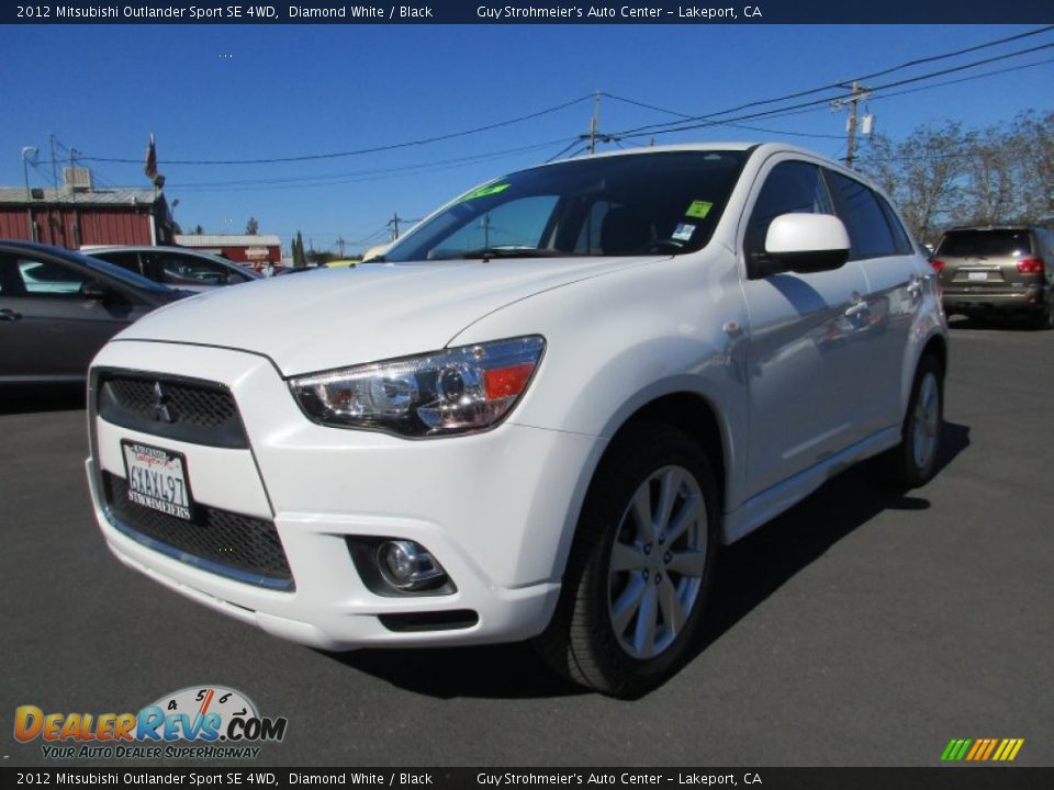 2012 Mitsubishi Outlander Sport SE 4WD Diamond White / Black Photo #3