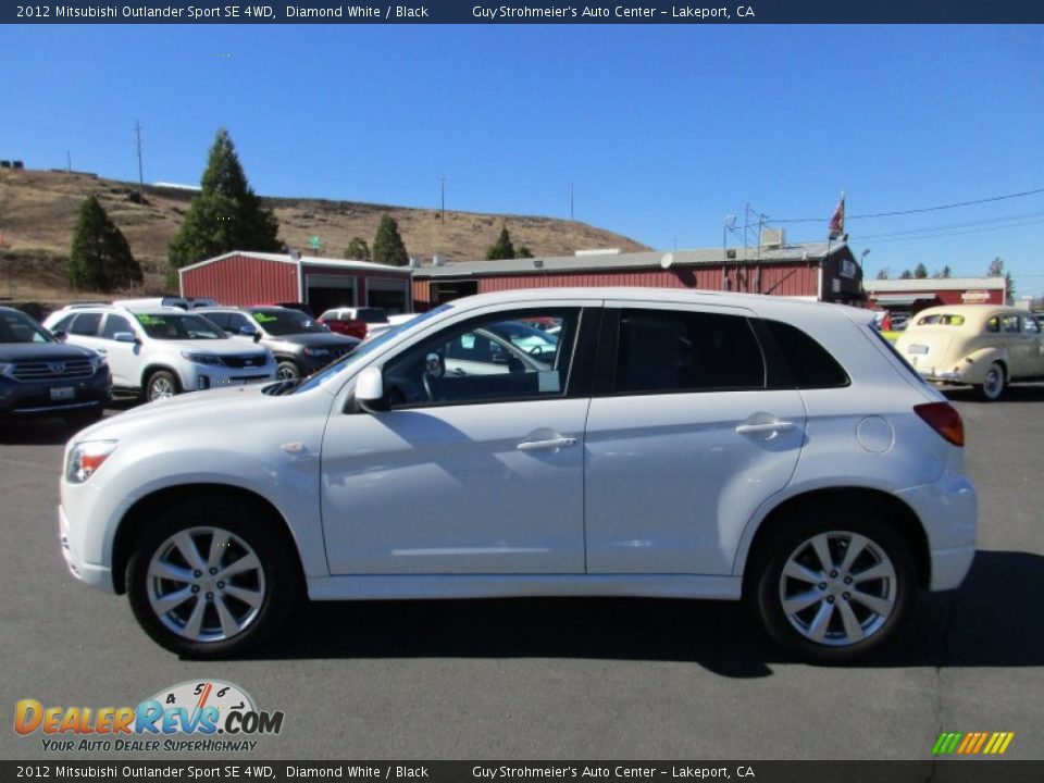 2012 Mitsubishi Outlander Sport SE 4WD Diamond White / Black Photo #4