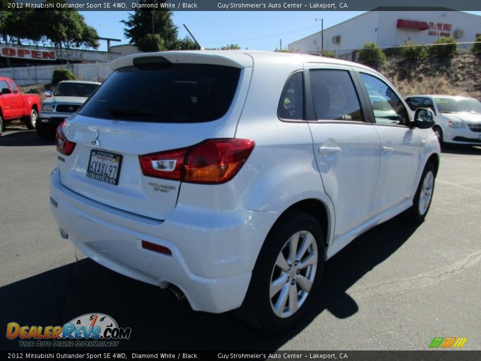 2012 Mitsubishi Outlander Sport SE 4WD Diamond White / Black Photo #7