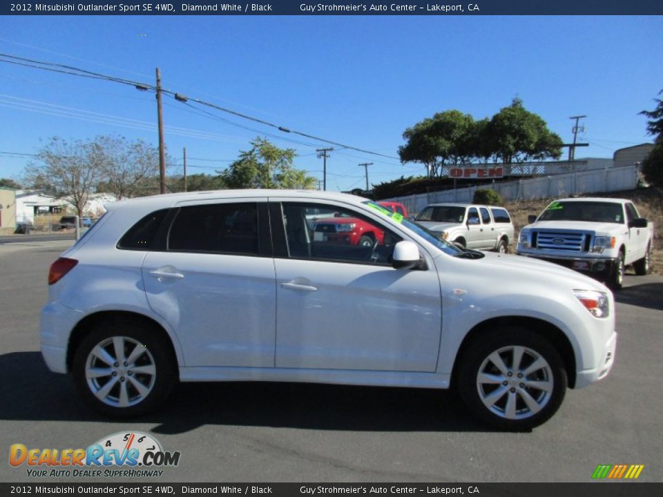 2012 Mitsubishi Outlander Sport SE 4WD Diamond White / Black Photo #8