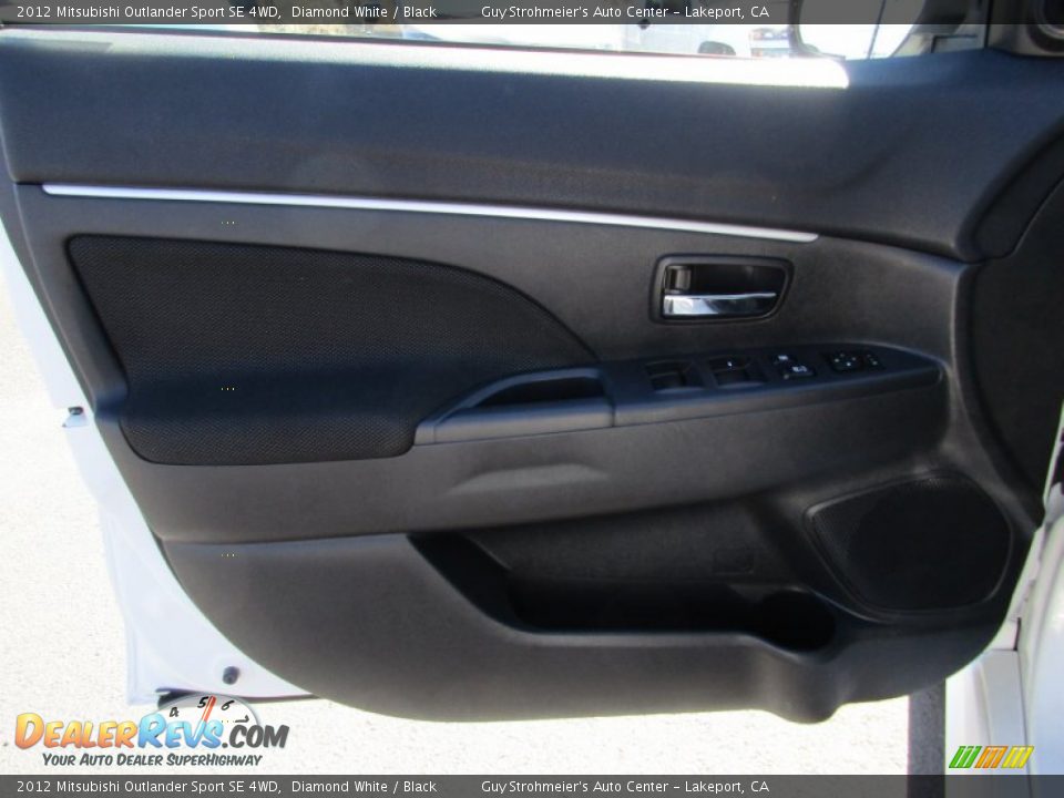 2012 Mitsubishi Outlander Sport SE 4WD Diamond White / Black Photo #9