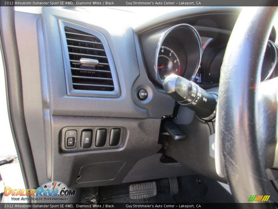 2012 Mitsubishi Outlander Sport SE 4WD Diamond White / Black Photo #11