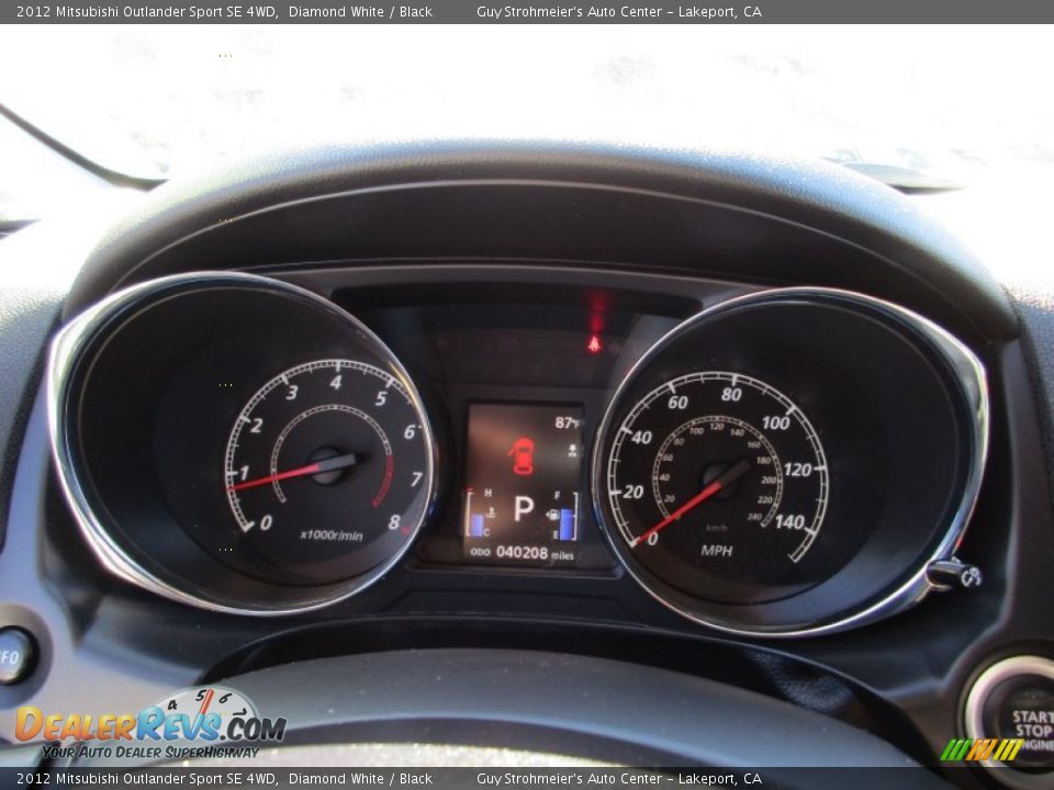 2012 Mitsubishi Outlander Sport SE 4WD Diamond White / Black Photo #12