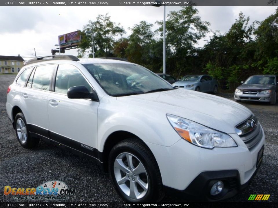 2014 Subaru Outback 2.5i Premium Satin White Pearl / Ivory Photo #1