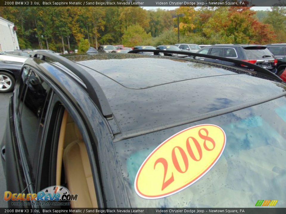 2008 BMW X3 3.0si Black Sapphire Metallic / Sand Beige/Black Nevada Leather Photo #10