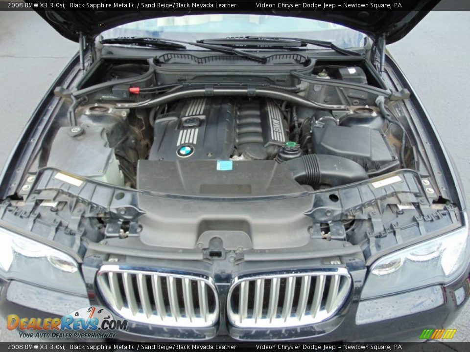 2008 BMW X3 3.0si Black Sapphire Metallic / Sand Beige/Black Nevada Leather Photo #11