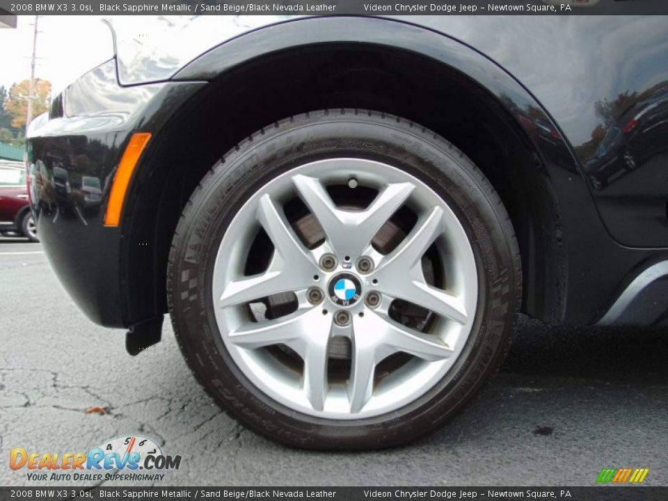 2008 BMW X3 3.0si Black Sapphire Metallic / Sand Beige/Black Nevada Leather Photo #12