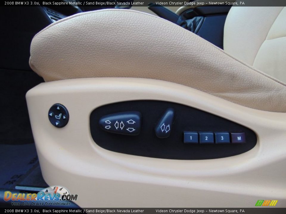 2008 BMW X3 3.0si Black Sapphire Metallic / Sand Beige/Black Nevada Leather Photo #17
