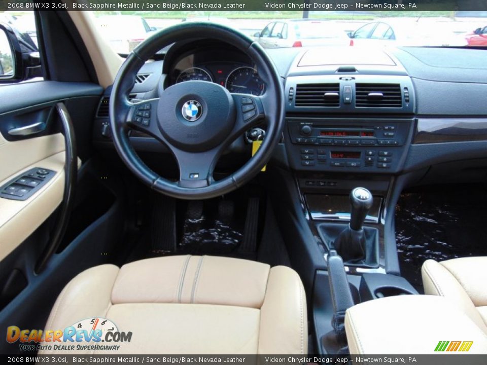 2008 BMW X3 3.0si Black Sapphire Metallic / Sand Beige/Black Nevada Leather Photo #18