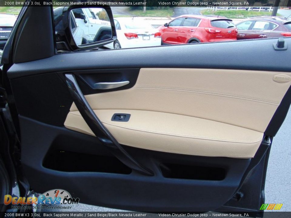 2008 BMW X3 3.0si Black Sapphire Metallic / Sand Beige/Black Nevada Leather Photo #19