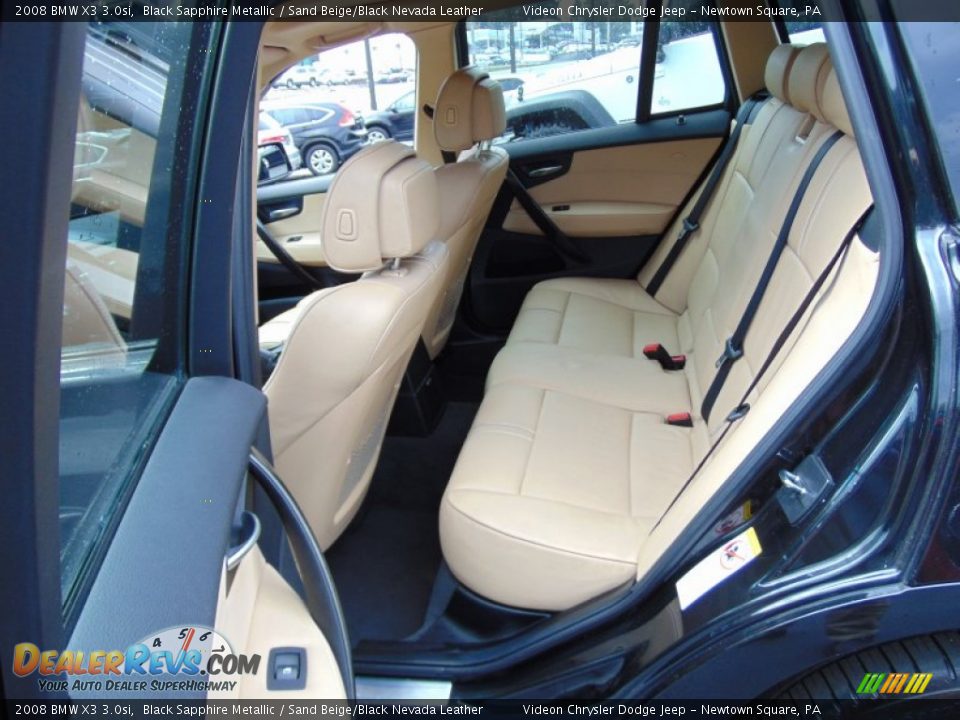 2008 BMW X3 3.0si Black Sapphire Metallic / Sand Beige/Black Nevada Leather Photo #22