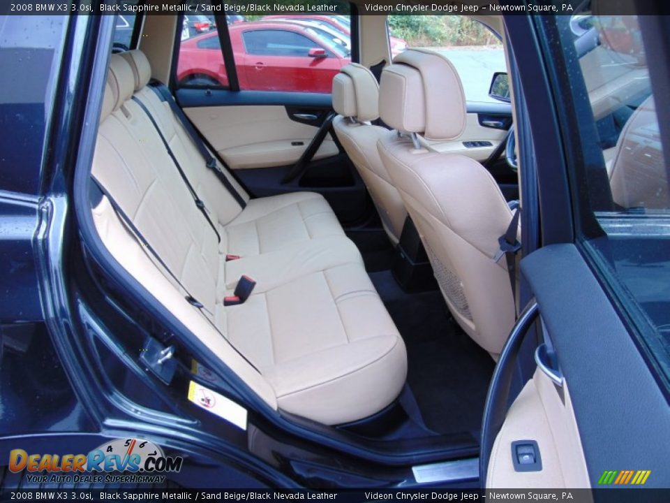 2008 BMW X3 3.0si Black Sapphire Metallic / Sand Beige/Black Nevada Leather Photo #23