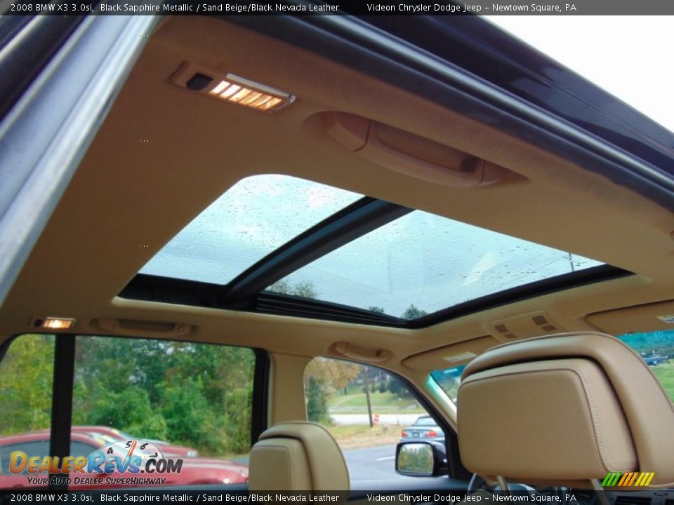2008 BMW X3 3.0si Black Sapphire Metallic / Sand Beige/Black Nevada Leather Photo #25