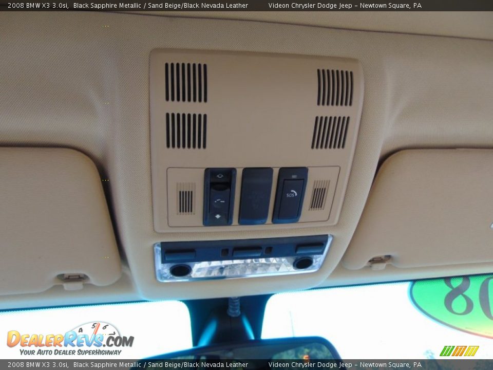2008 BMW X3 3.0si Black Sapphire Metallic / Sand Beige/Black Nevada Leather Photo #26