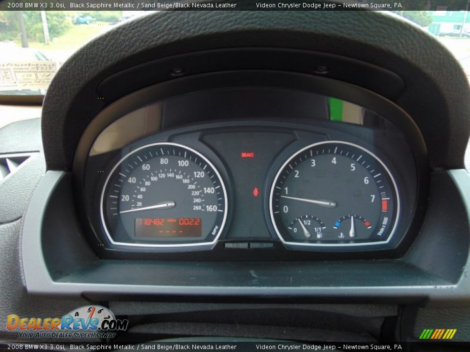 2008 BMW X3 3.0si Black Sapphire Metallic / Sand Beige/Black Nevada Leather Photo #30