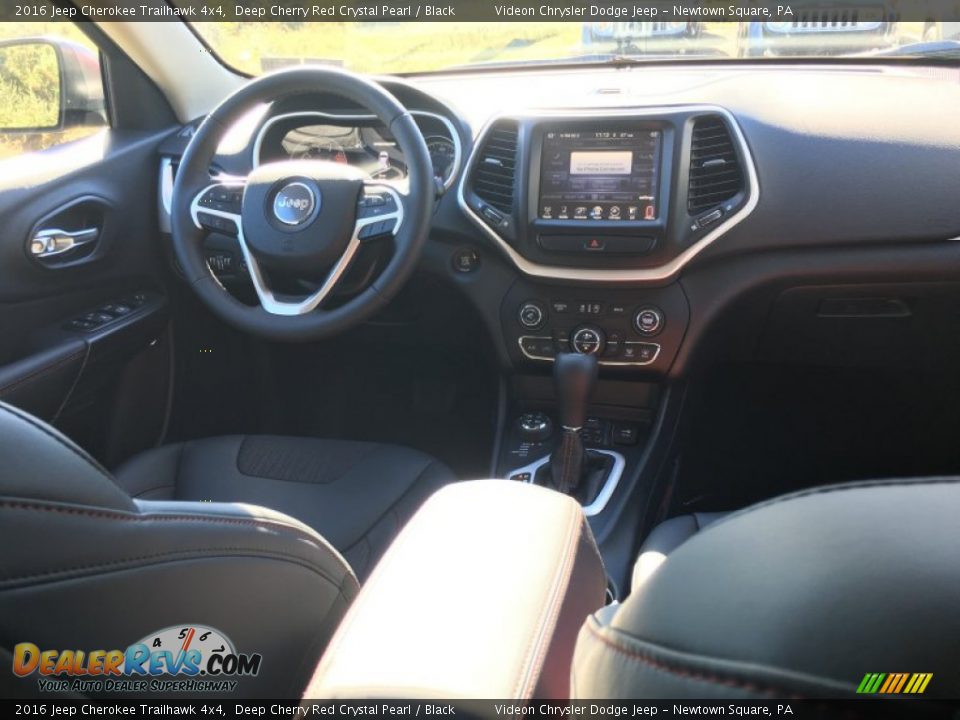 2016 Jeep Cherokee Trailhawk 4x4 Deep Cherry Red Crystal Pearl / Black Photo #4