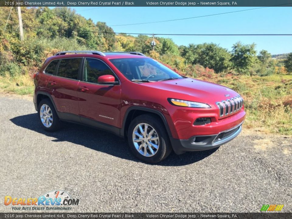 2016 Jeep Cherokee Limited 4x4 Deep Cherry Red Crystal Pearl / Black Photo #2