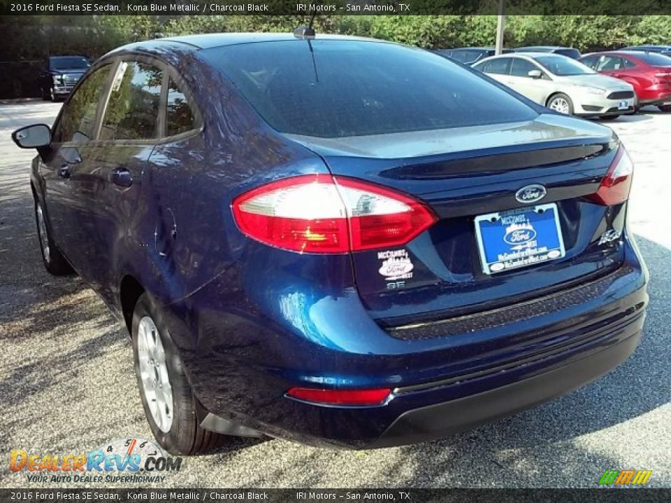 2016 Ford Fiesta SE Sedan Kona Blue Metallic / Charcoal Black Photo #9