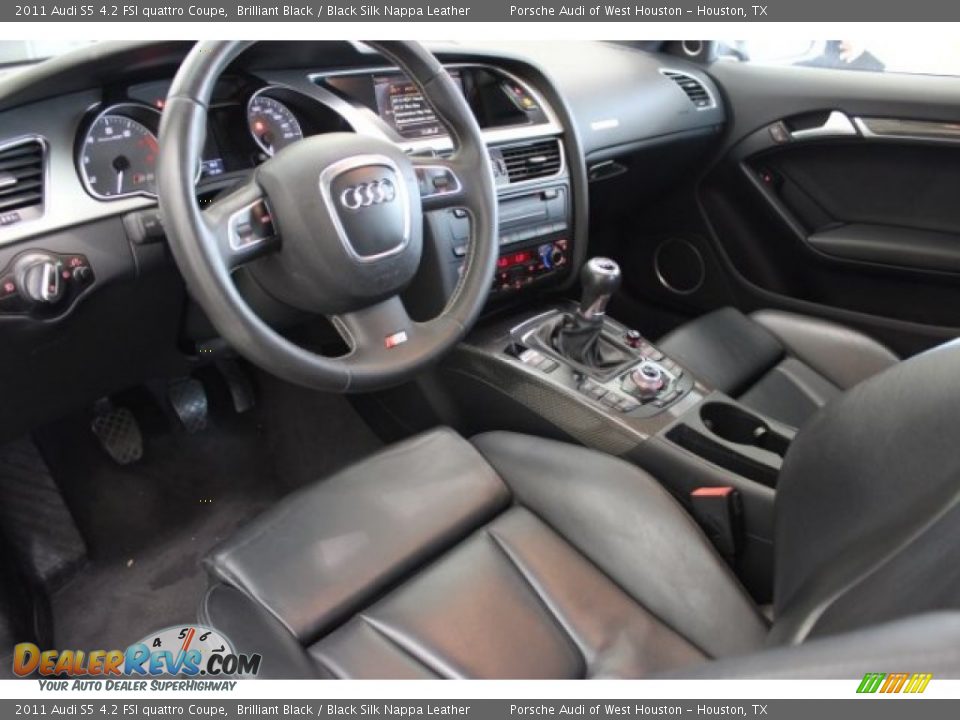 Black Silk Nappa Leather Interior - 2011 Audi S5 4.2 FSI quattro Coupe Photo #15