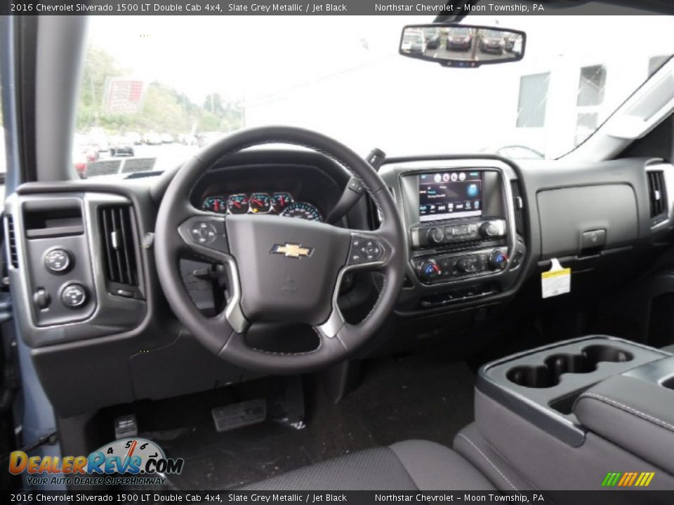 Jet Black Interior - 2016 Chevrolet Silverado 1500 LT Double Cab 4x4 Photo #13