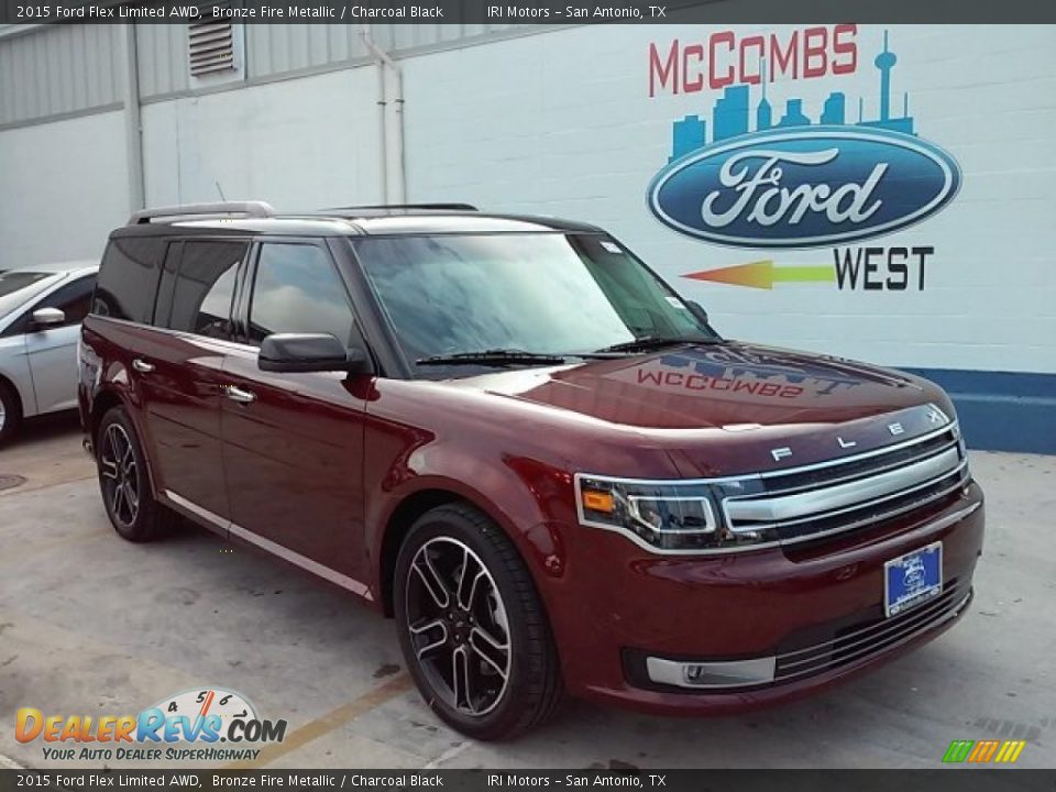 2015 Ford Flex Limited AWD Bronze Fire Metallic / Charcoal Black Photo #1