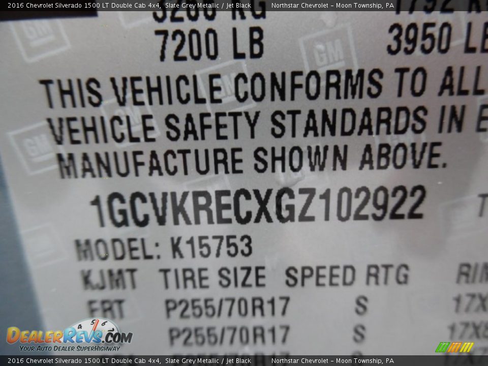 2016 Chevrolet Silverado 1500 LT Double Cab 4x4 Slate Grey Metallic / Jet Black Photo #15