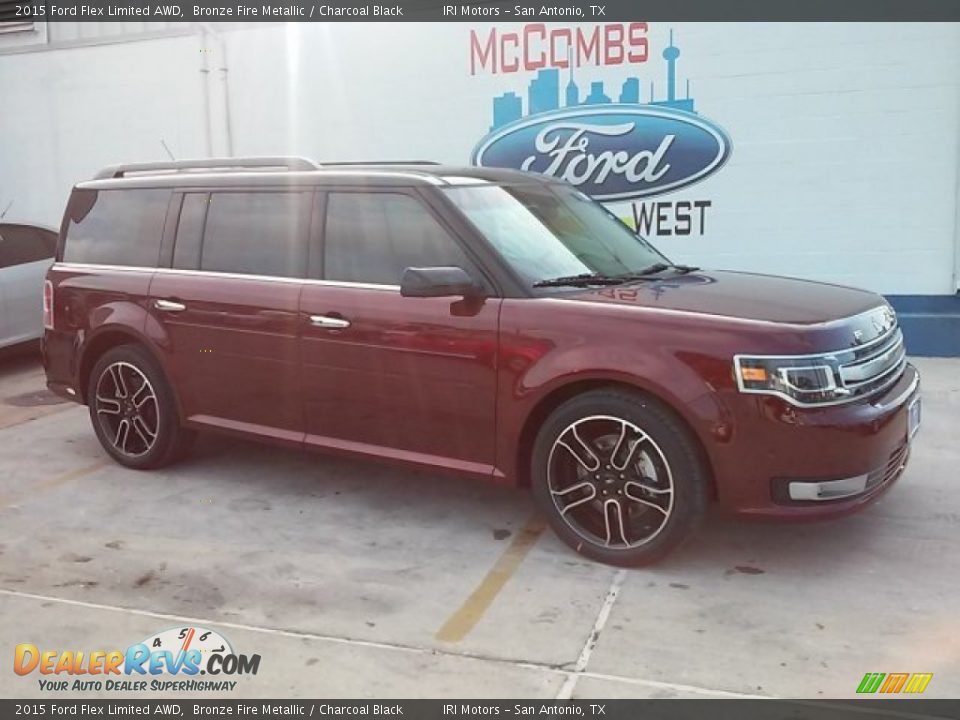 2015 Ford Flex Limited AWD Bronze Fire Metallic / Charcoal Black Photo #3