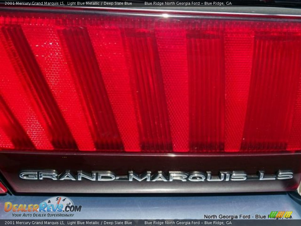 2001 Mercury Grand Marquis LS Light Blue Metallic / Deep Slate Blue Photo #36