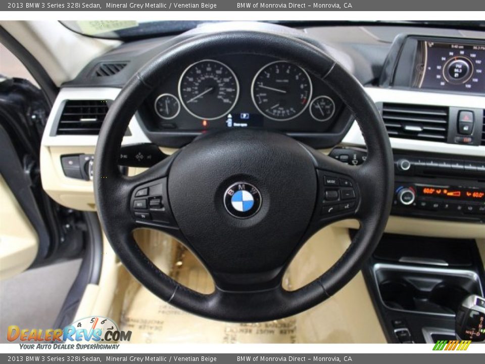 2013 BMW 3 Series 328i Sedan Mineral Grey Metallic / Venetian Beige Photo #24