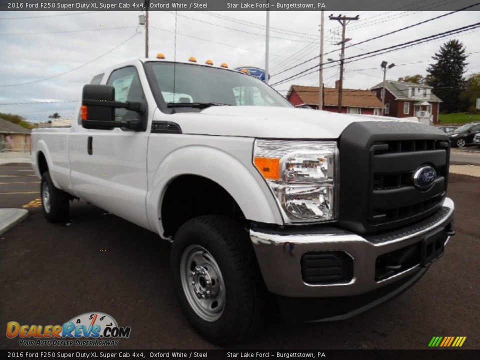 2016 Ford F250 Super Duty XL Super Cab 4x4 Oxford White / Steel Photo #3