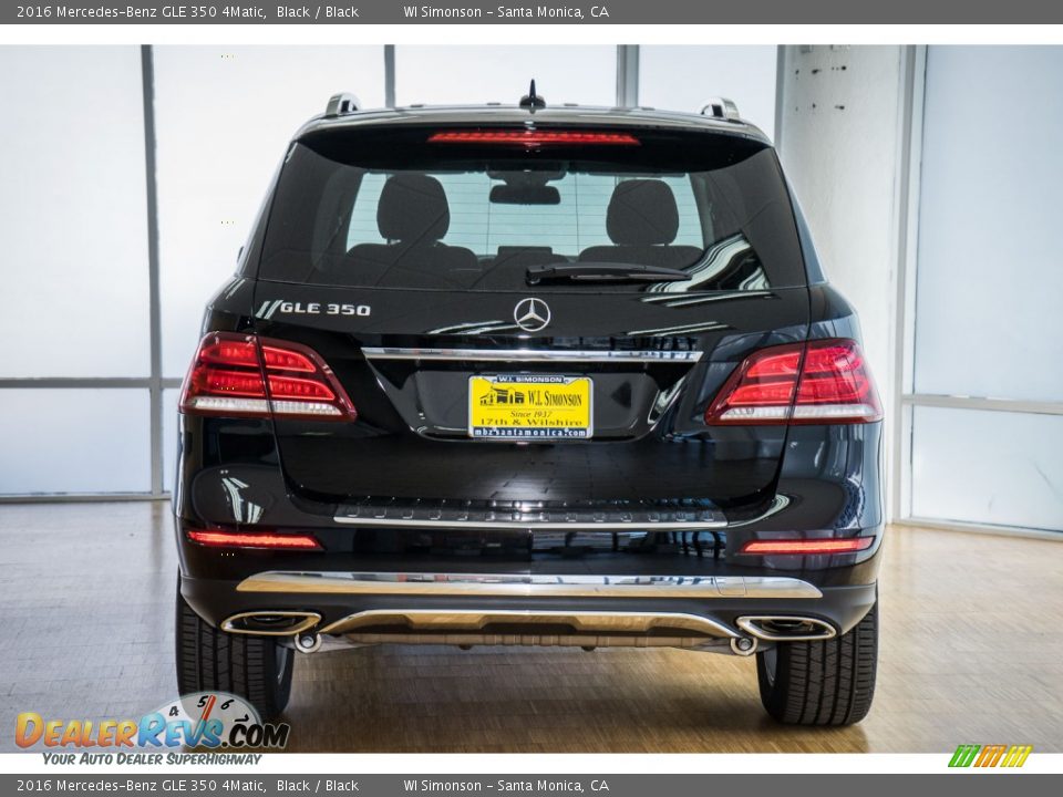 2016 Mercedes-Benz GLE 350 4Matic Black / Black Photo #4